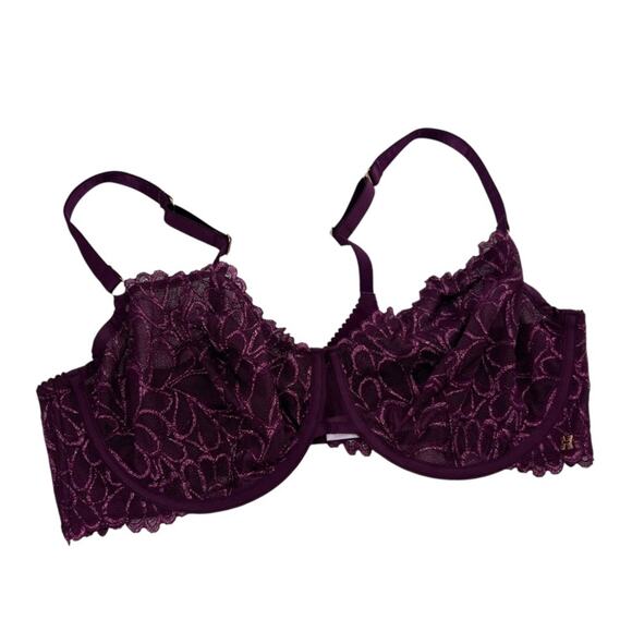 Savage x Fenty Savage Not Sorry Unlined Lace Balconette Bra Sz 42DDD - Picture 3 of 8